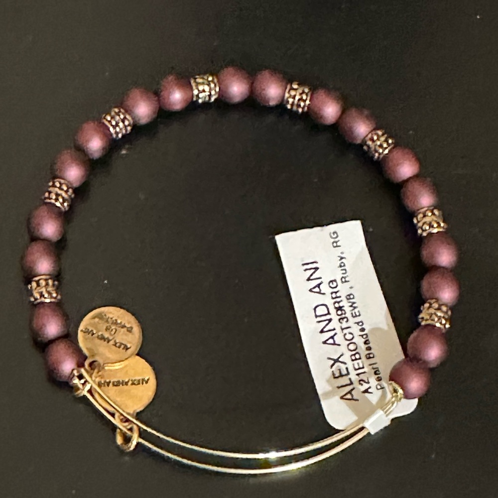 Alex and Ani Pearl Ruby Bracelet